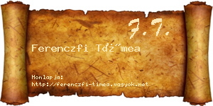 Ferenczfi Tímea névjegykártya